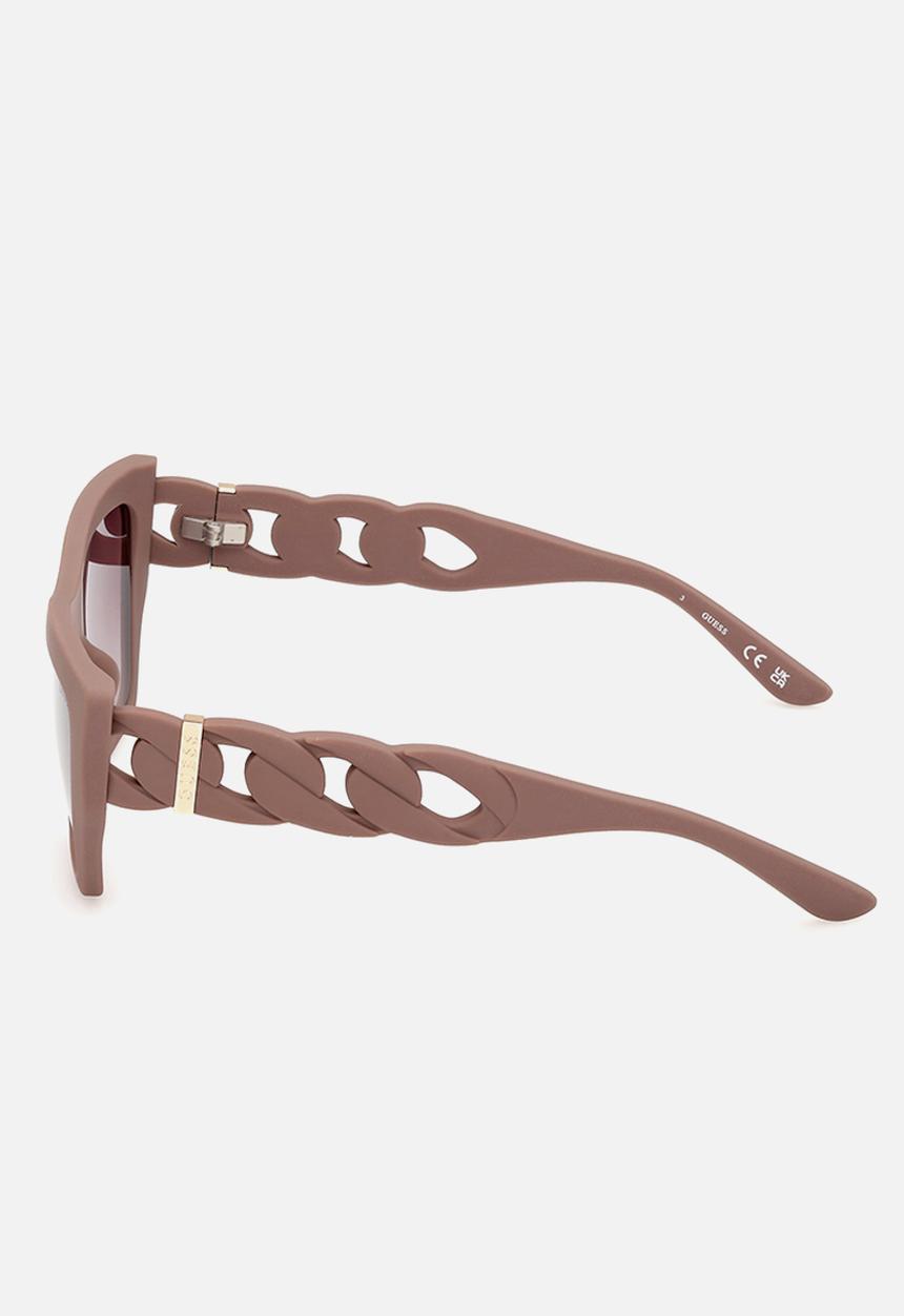 GUESS - Cat Eye Shape Sunglasses 56mm- Matte Beige