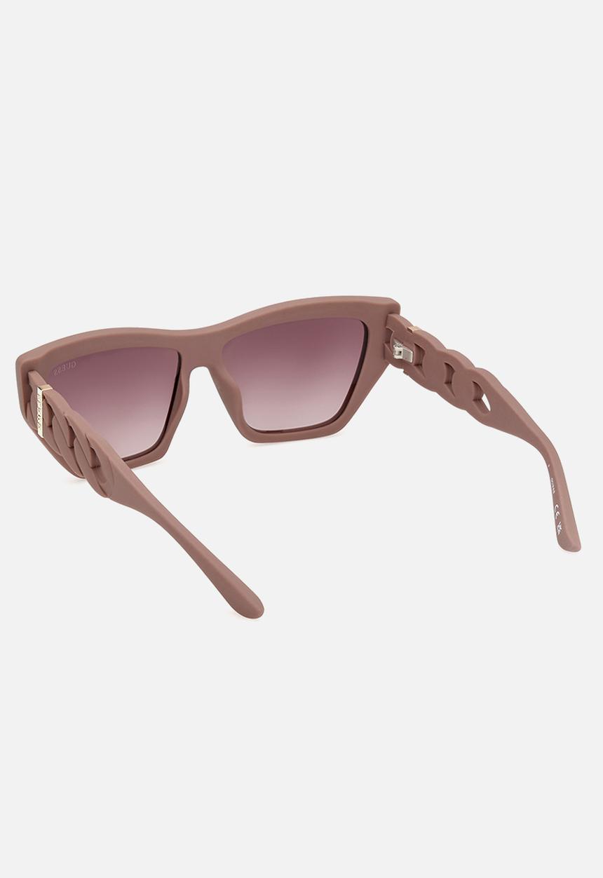 GUESS - Cat Eye Shape Sunglasses 56mm- Matte Beige