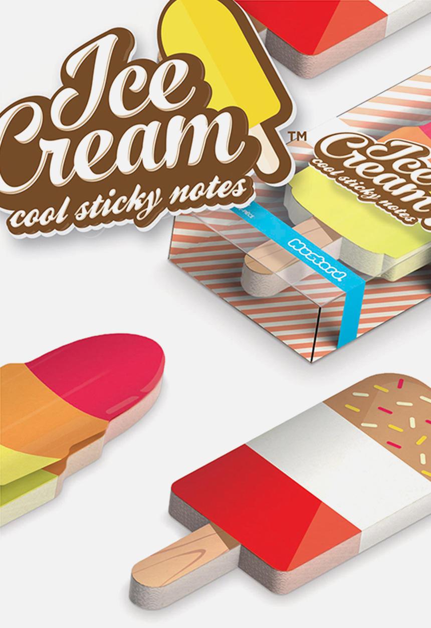 Mustard  - Ice cream cool sticky notes