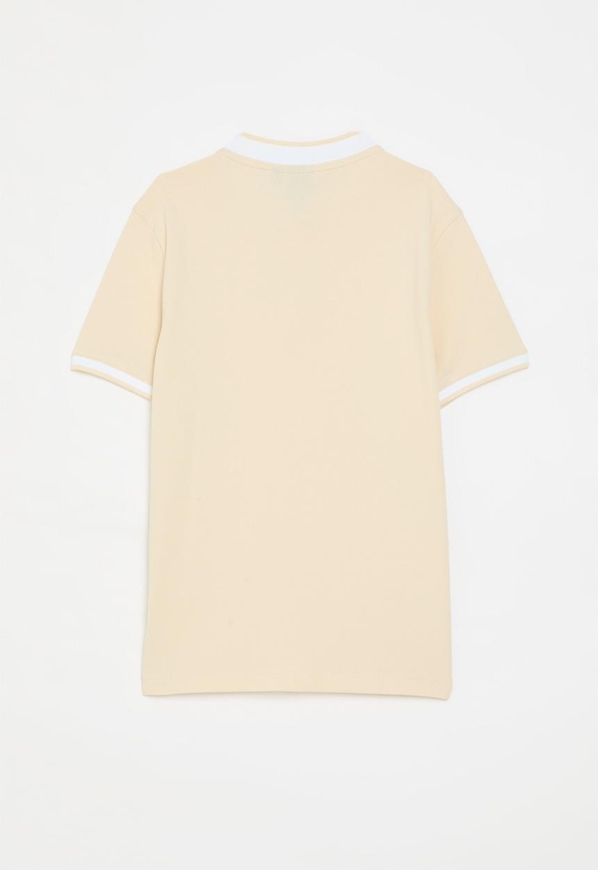 POLO - Girls hailey short sleeve quarter zip golfer - sand