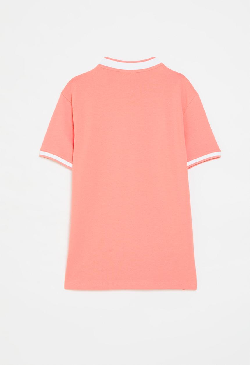 POLO - Girls hailey short sleeve quarter zip golfer - peach