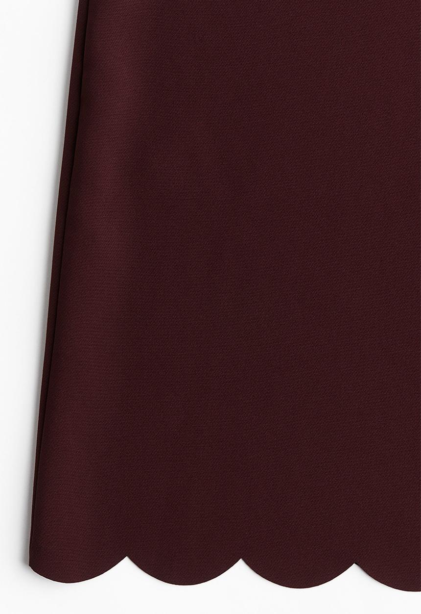 H&M - Scalloped dress - burgundy 