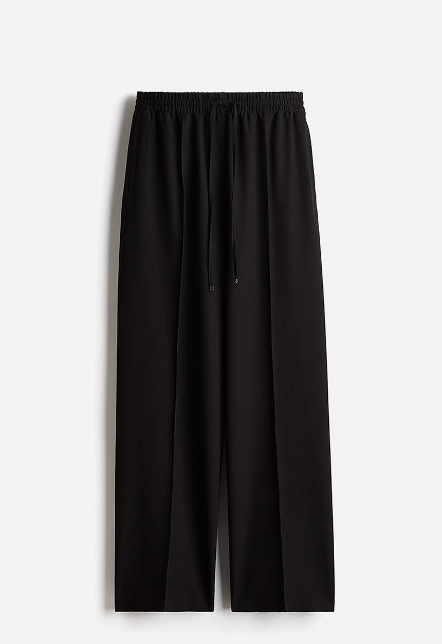 H&M - Tailored drawstring trousers - black