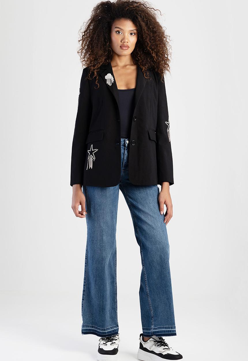 SISSY BOY - Bling It On: Blazer With Bling Details - Charcoal