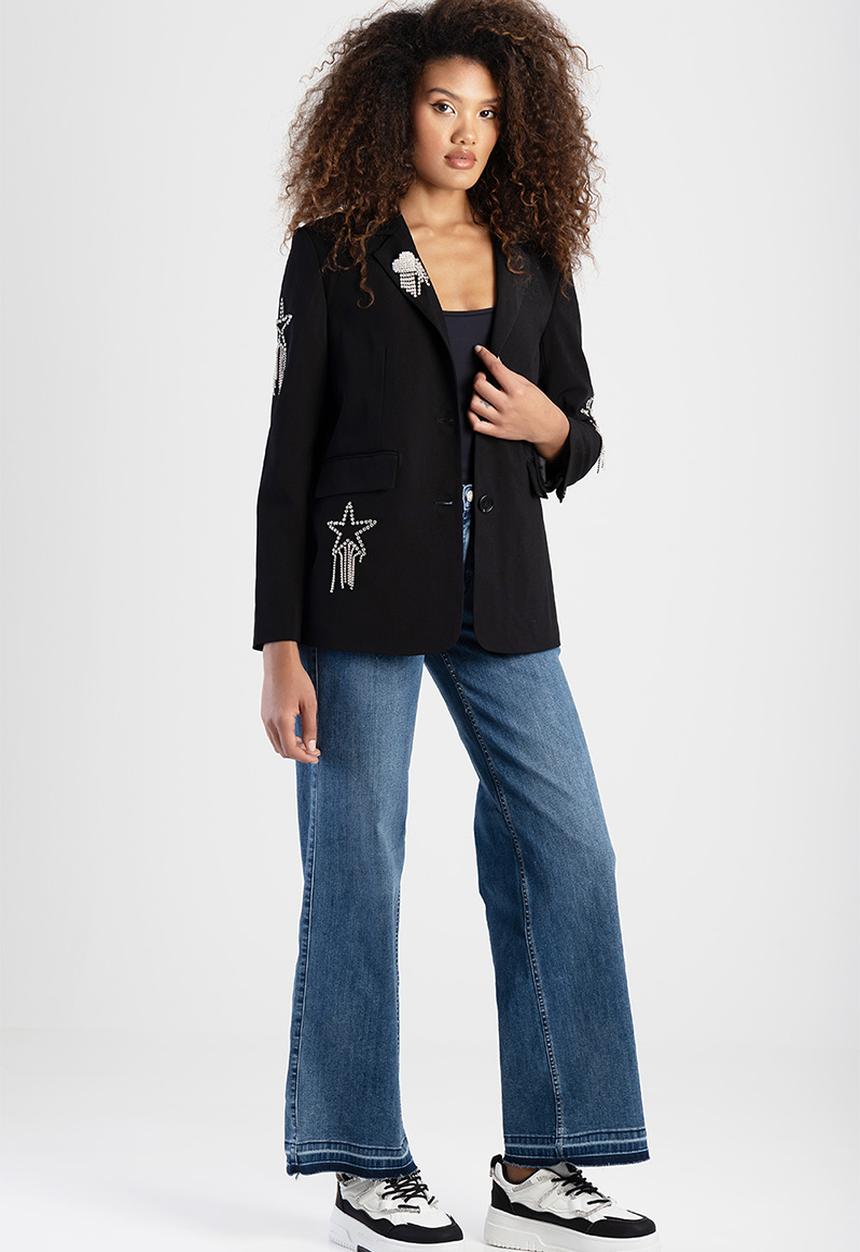 SISSY BOY - Bling It On: Blazer With Bling Details - Charcoal