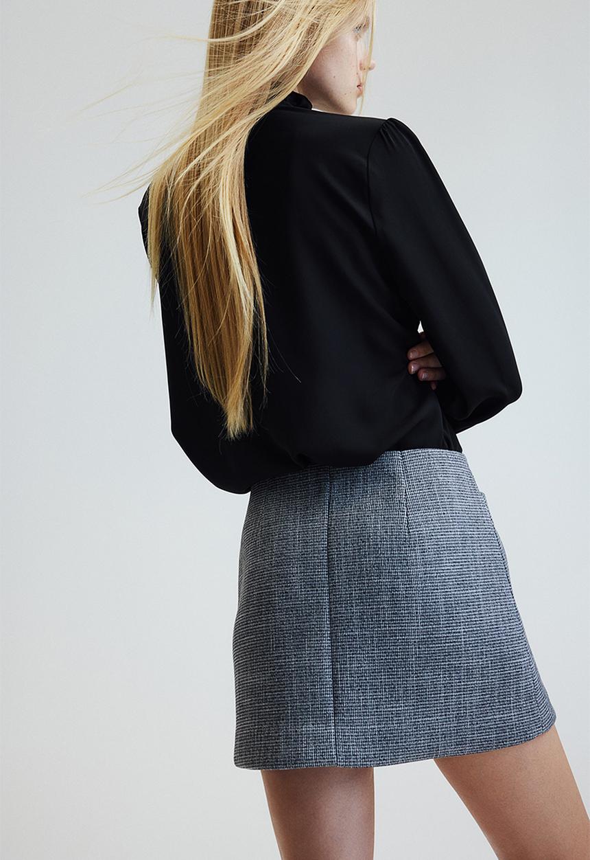 H&M - Frill-trimmed blouse - black