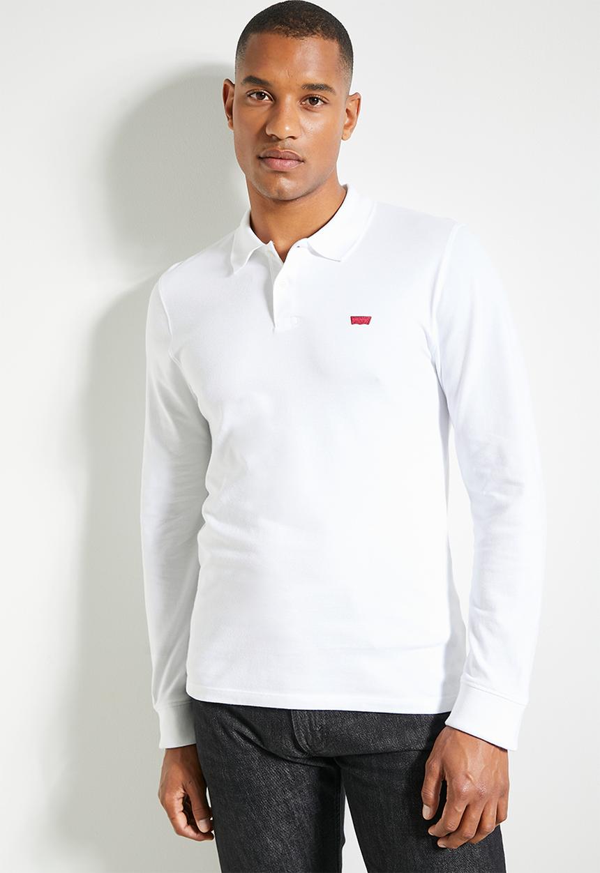 Levi’s® - Long sleeve slim housemark polo - bright white