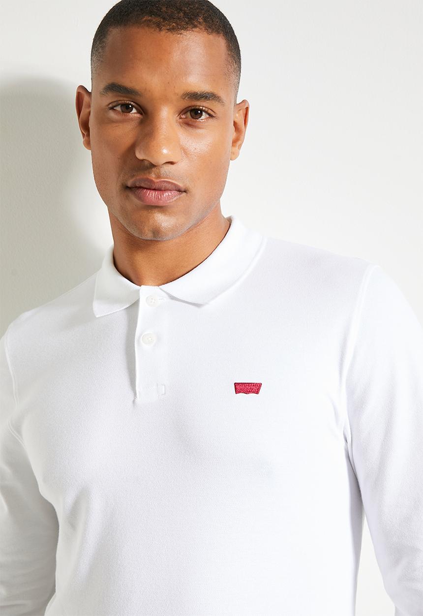 Levi’s® - Long sleeve slim housemark polo - bright white