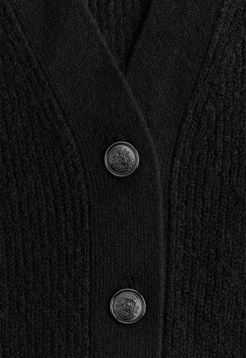 H&M - Rib-knit cardigan - black
