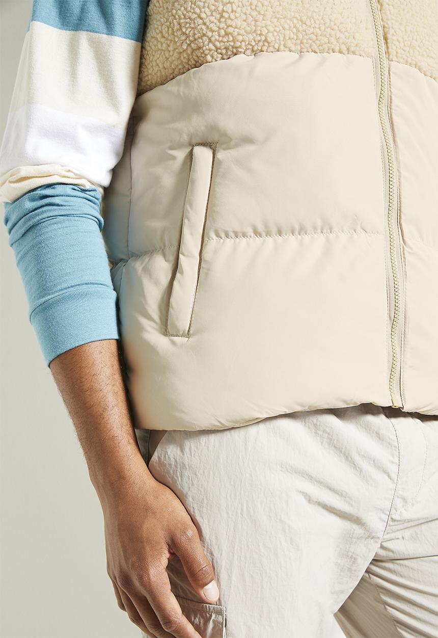 Brave Soul - Borg Lux Gilet- Stone