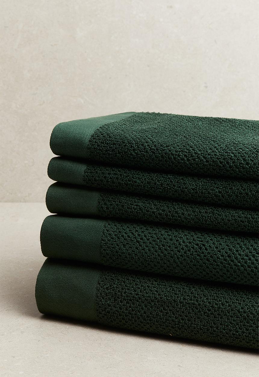 H&M - 2-pack cotton terry guest towels - green