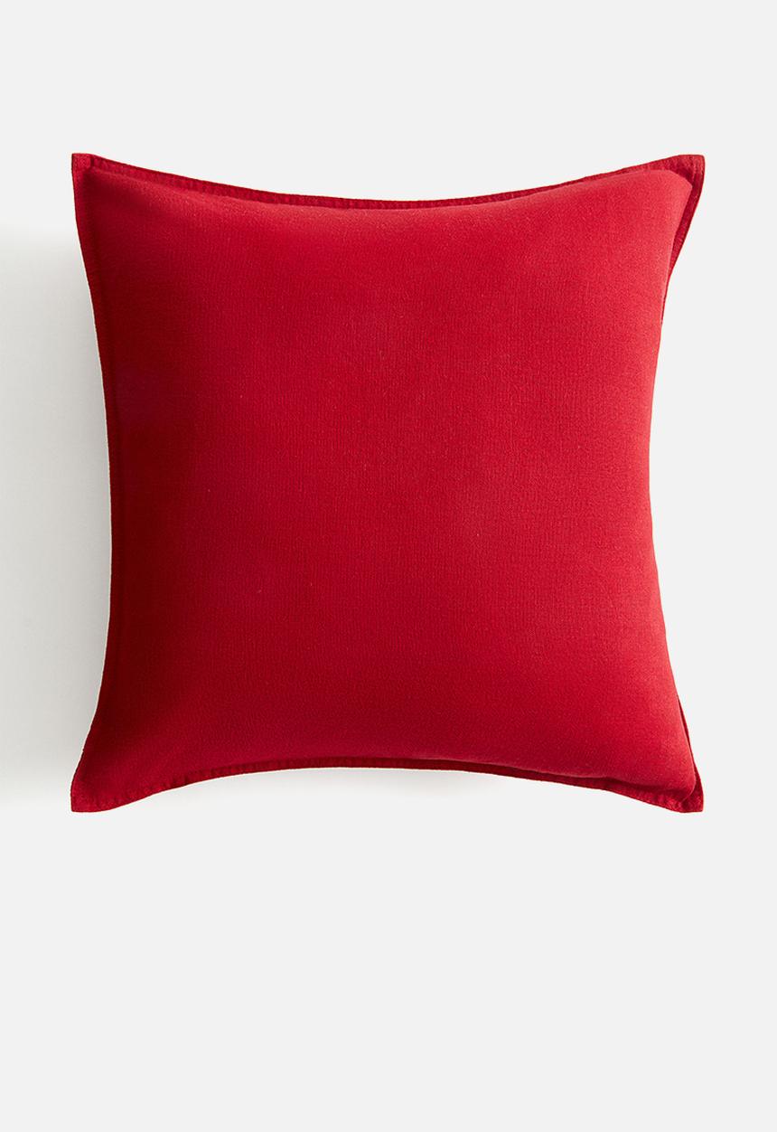 H&M - Linen-blend cushion cover - dark red 