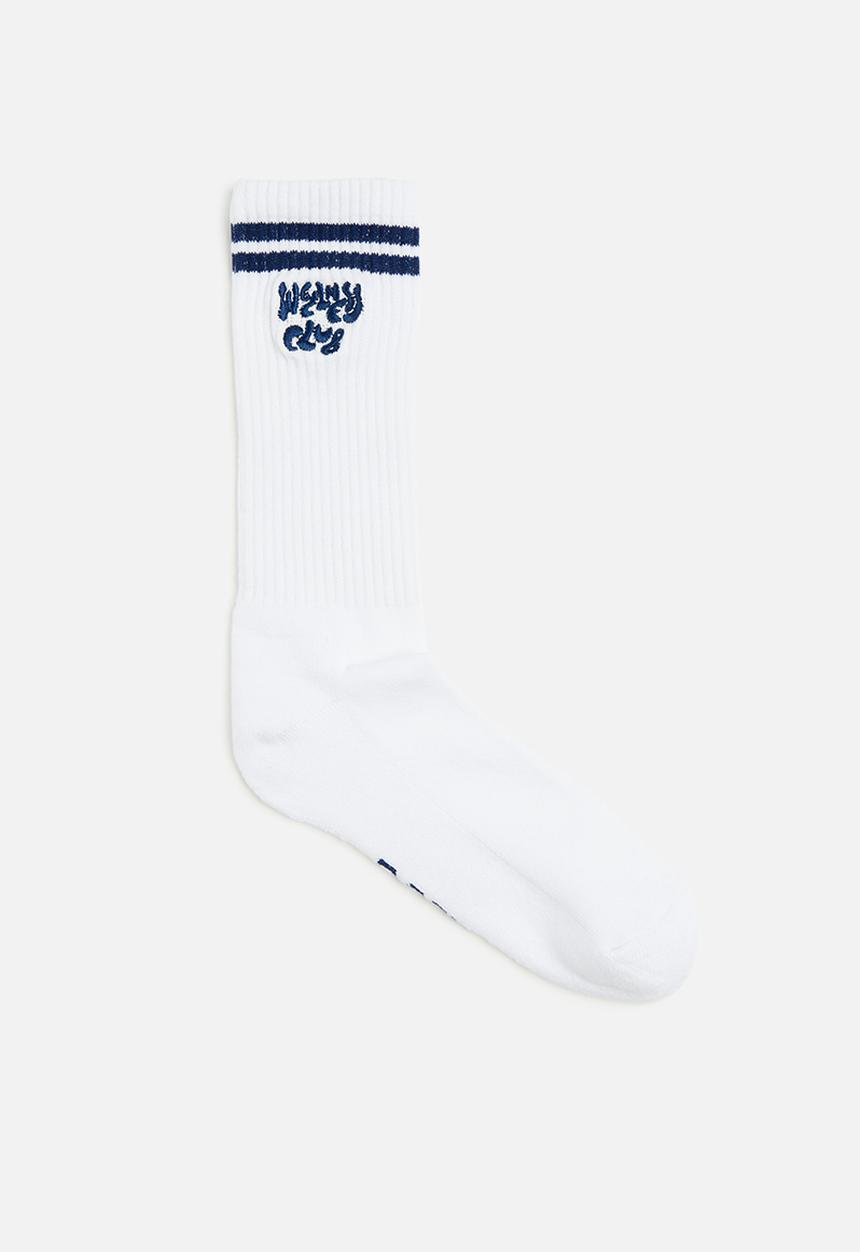 Cotton On - Active Tube Sock - White/ Heritage Blue Bubble Wc
