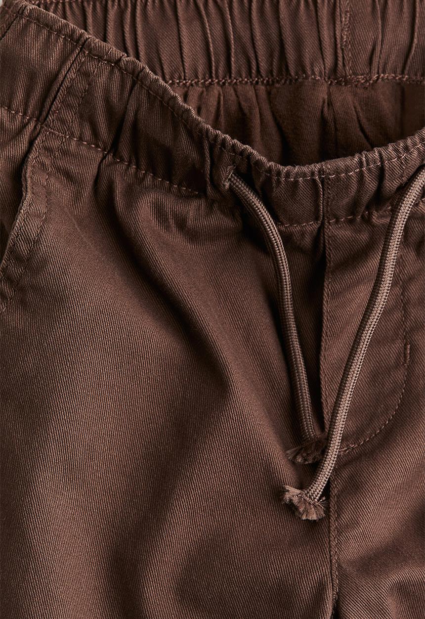 H&M - Jersey lined twill joggers - dark brown