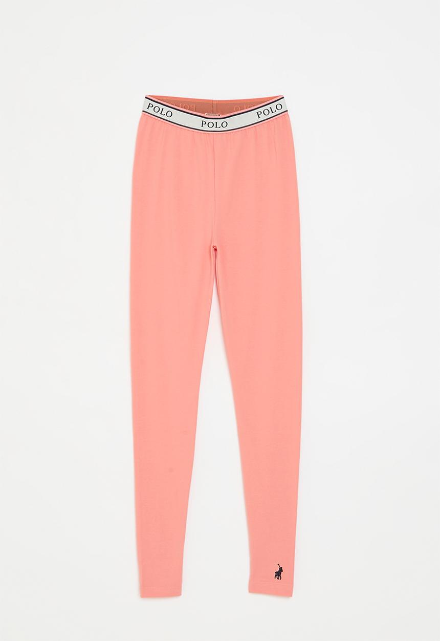 POLO - Girls bianca textured full length legging - peach