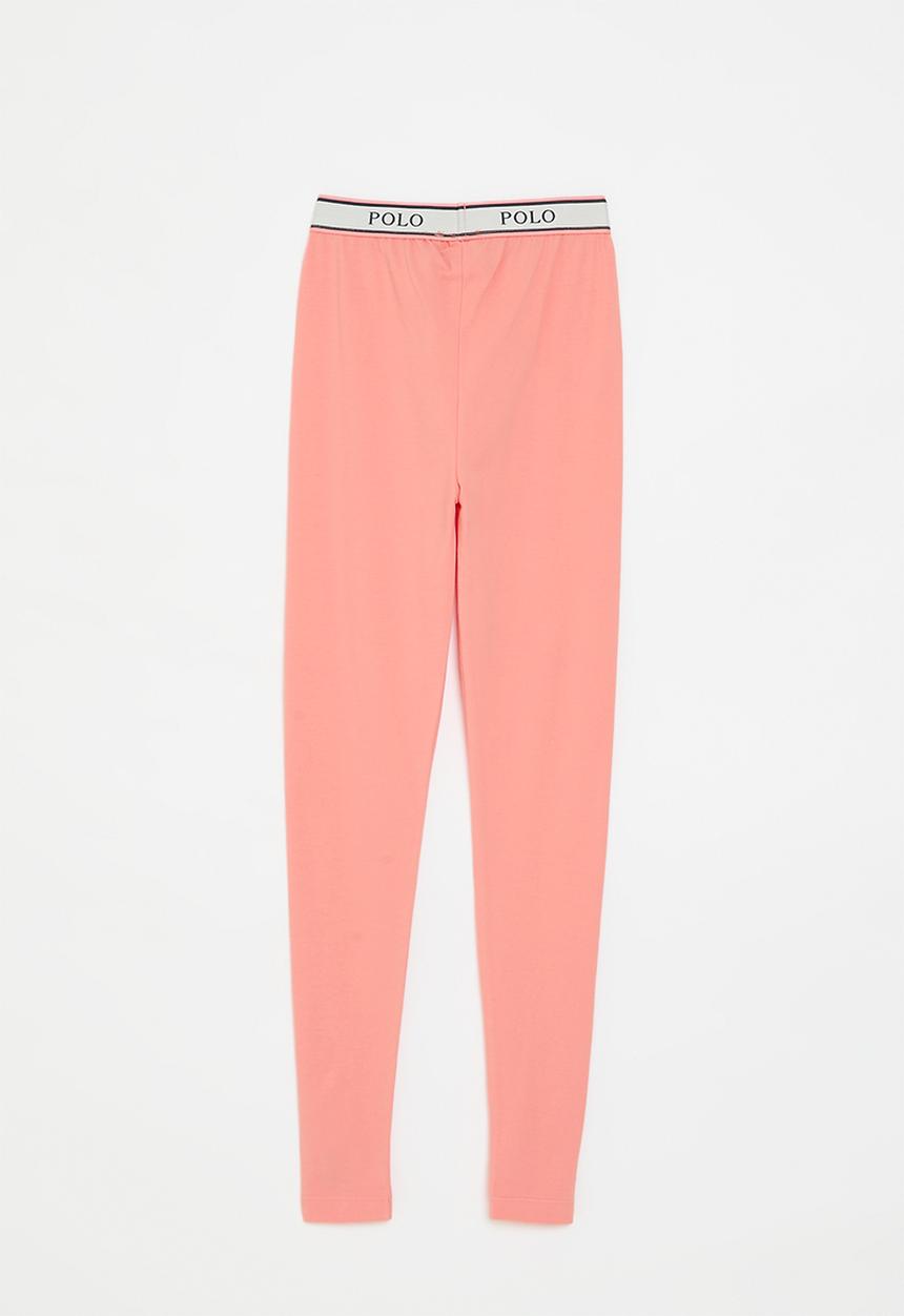 POLO - Girls bianca textured full length legging - peach