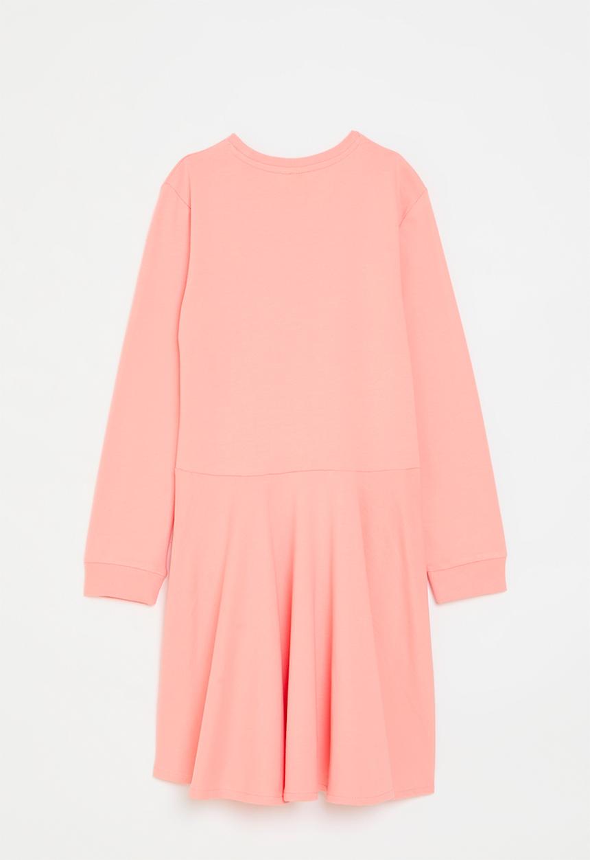 POLO - Girls harper long sleeve dress - peach