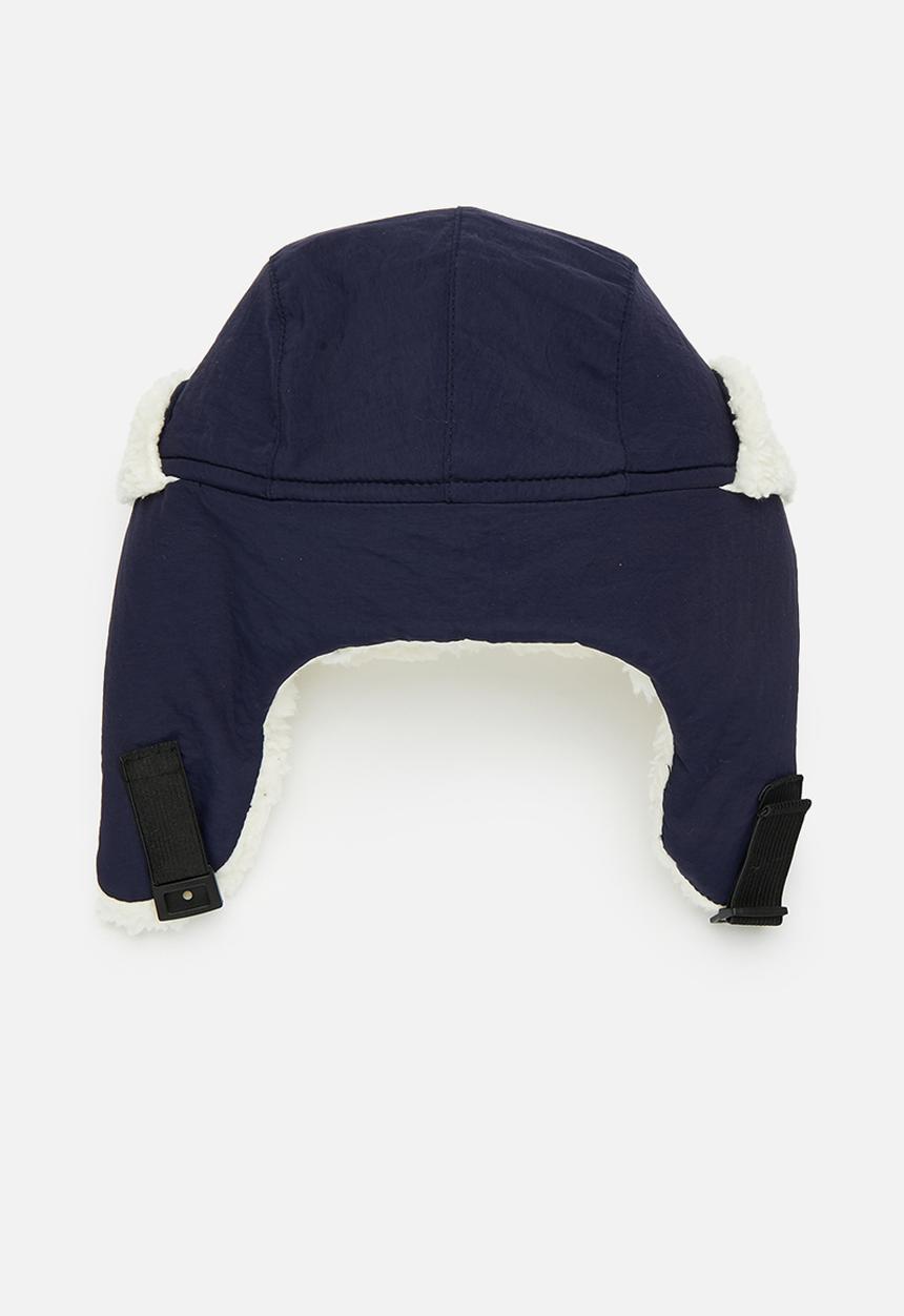 Pop Candy - Shearling hat-navy blue