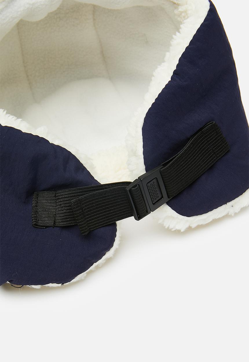 Pop Candy - Shearling hat-navy blue