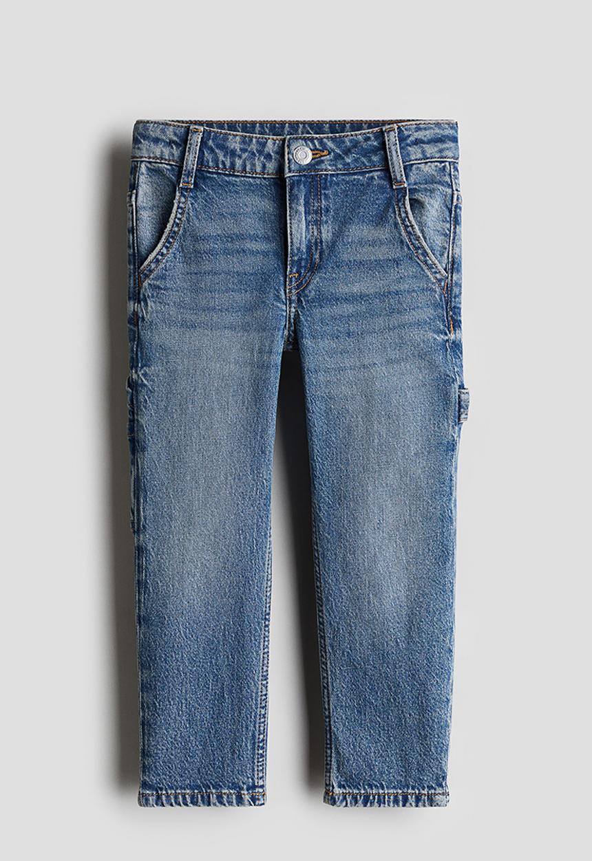 H&M - Relaxed fit carpenter trousers - denim blue