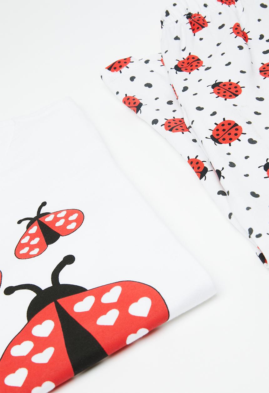 Pop Candy - Pj set - white & red