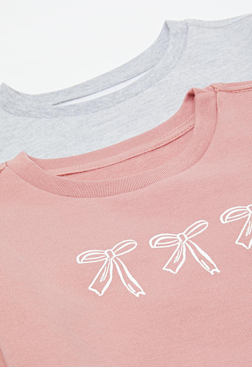 Pop Candy - 2 Pack  sweatshirt - dusty pink & grey mel