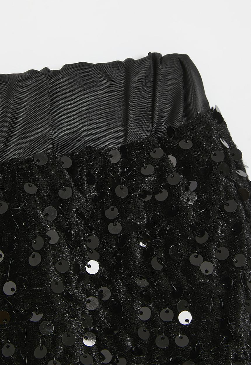 Pop Candy - Sequined skirt-black
