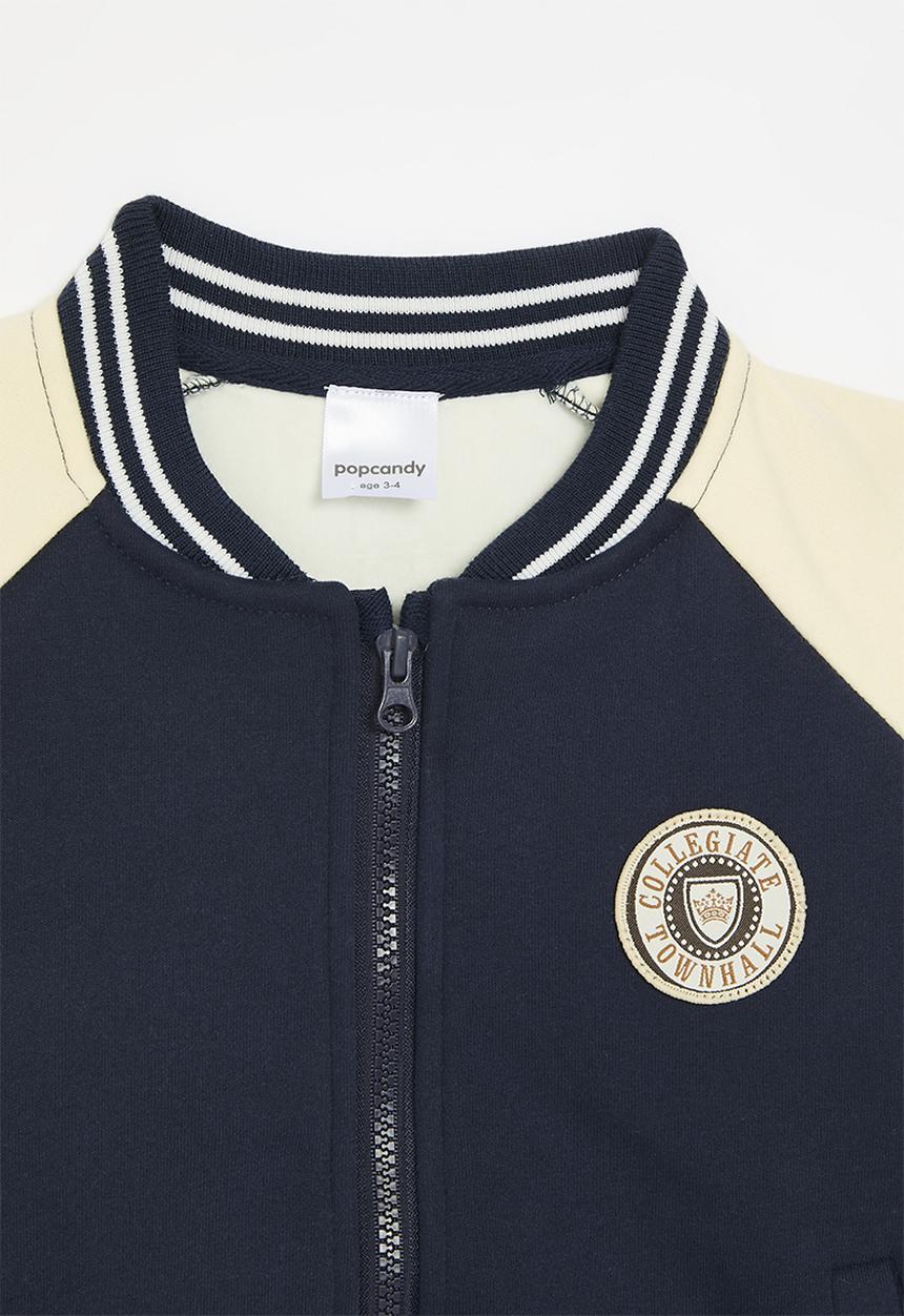 Pop Candy - Baseball jacket - ecru & blue