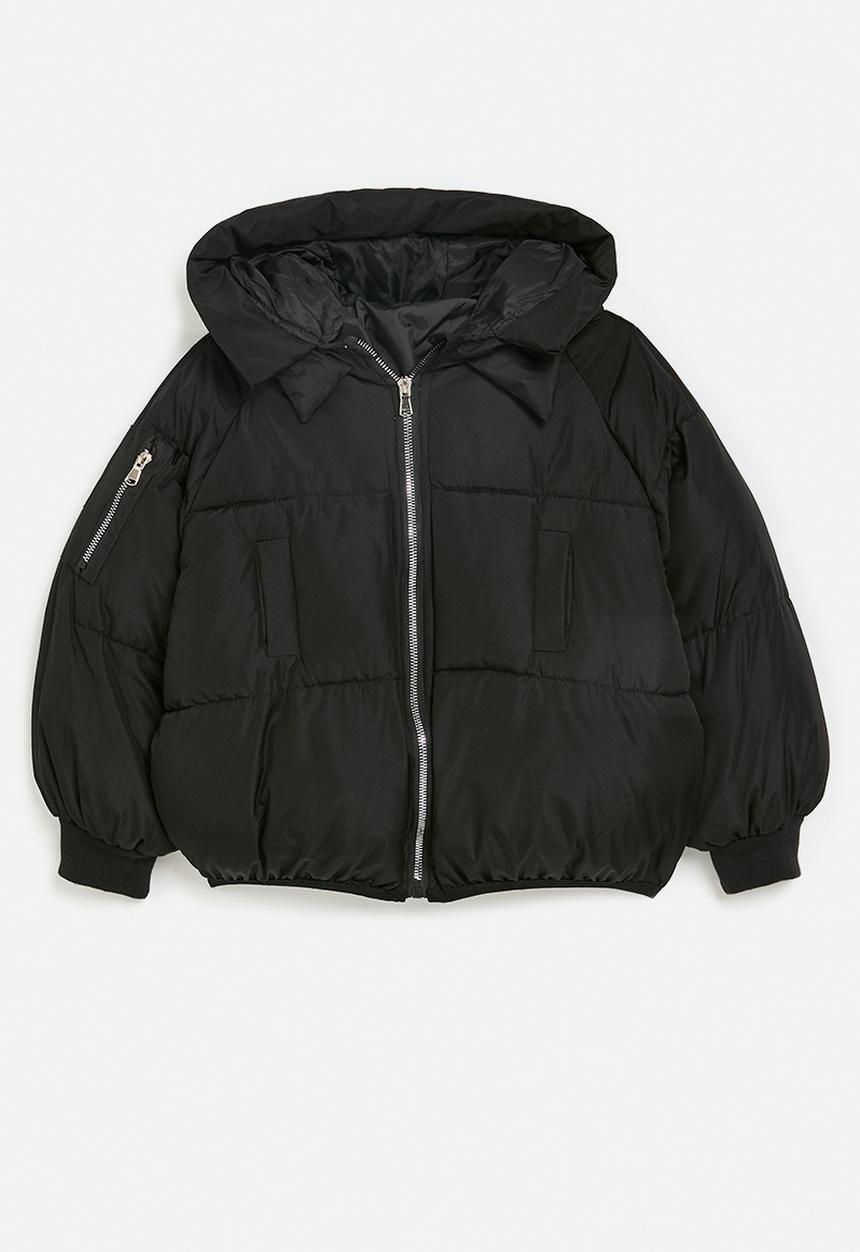 Pop Candy - Hooded puffer jacket - black