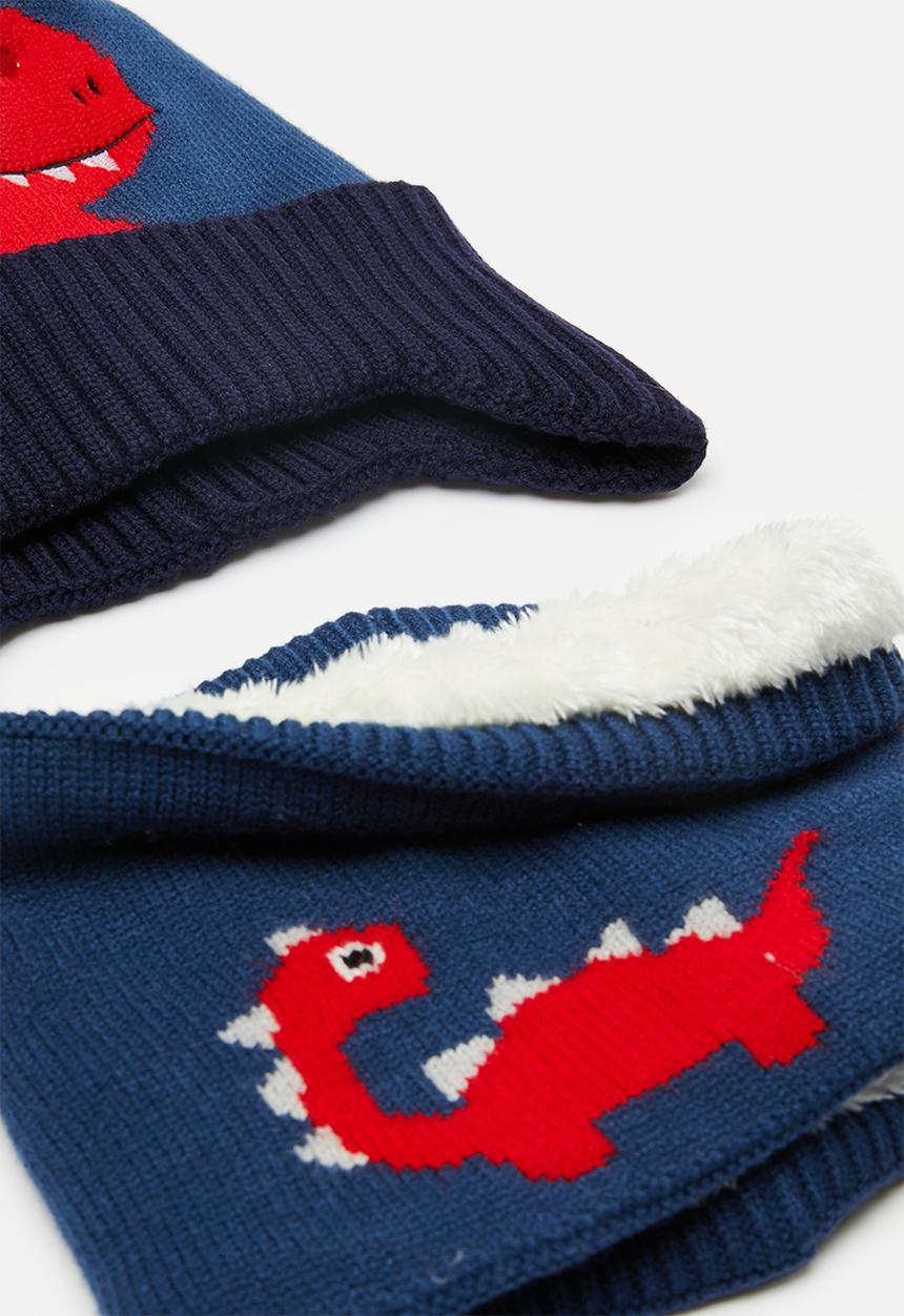Pop Candy - Beanie & scarf set-blue