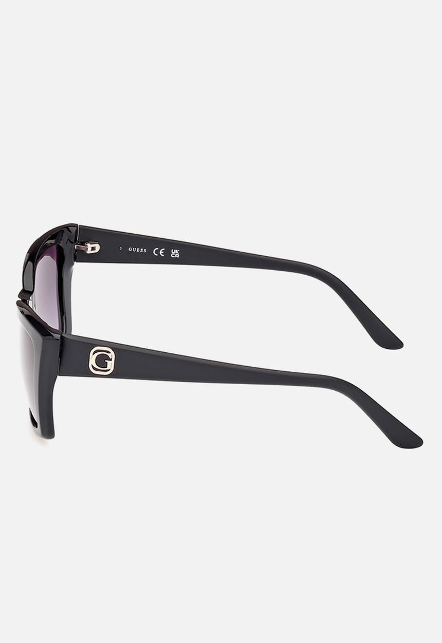GUESS - Cat Eye Shape Sunglasses 55mm - Shiny Black