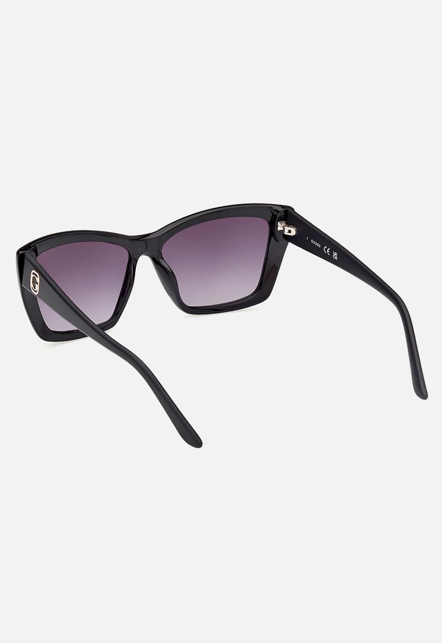 GUESS - Cat Eye Shape Sunglasses 55mm - Shiny Black