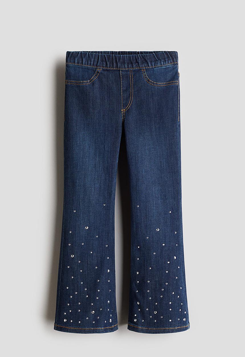 H&M - Embellished denim jeggings - blue