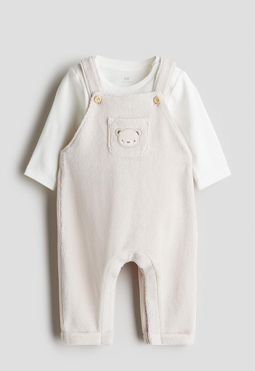 H&M - 2-Piece set - light beige teddy bear