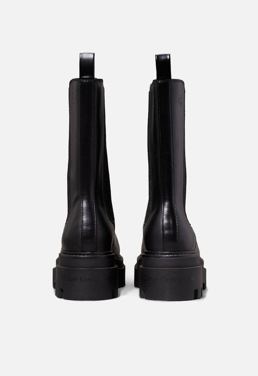 Calvin Klein - Flatform leather chelseas boot - triple black