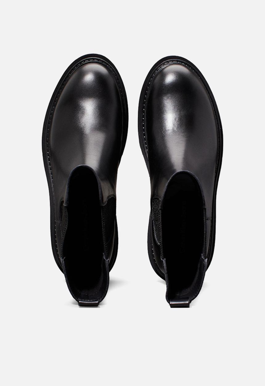 Calvin Klein - Flatform leather chelseas boot - triple black