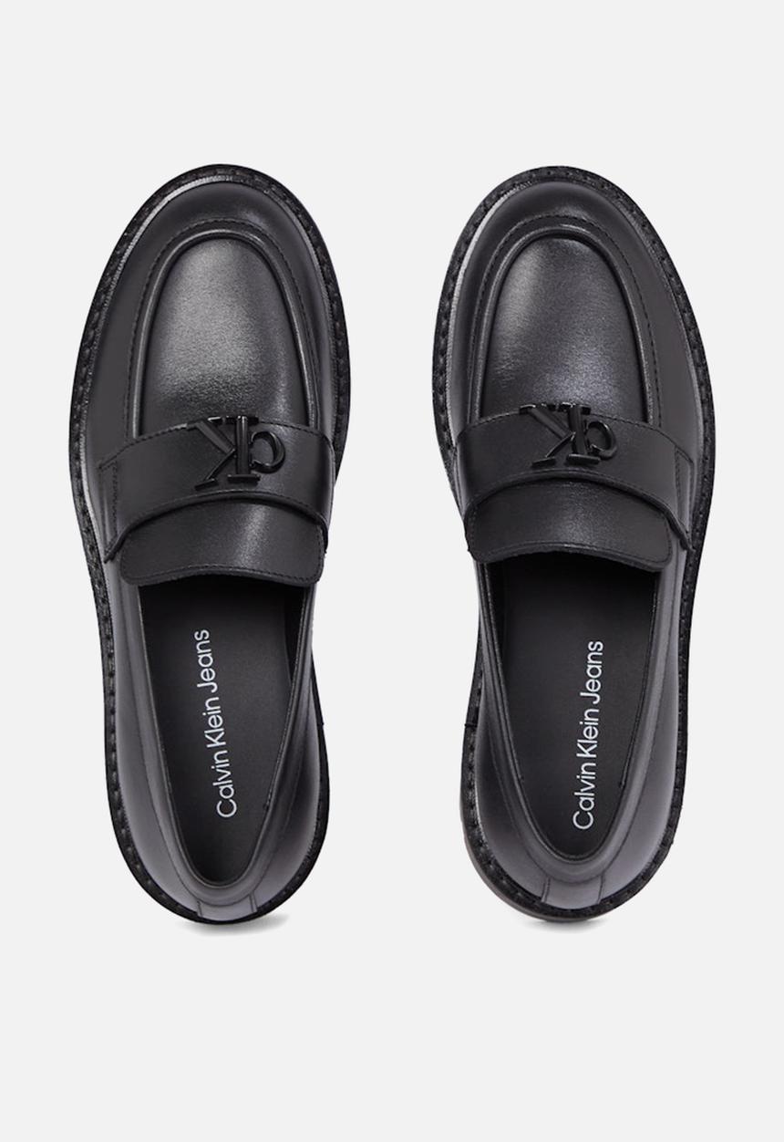 Calvin Klein - Flatform leather loafer - triple black