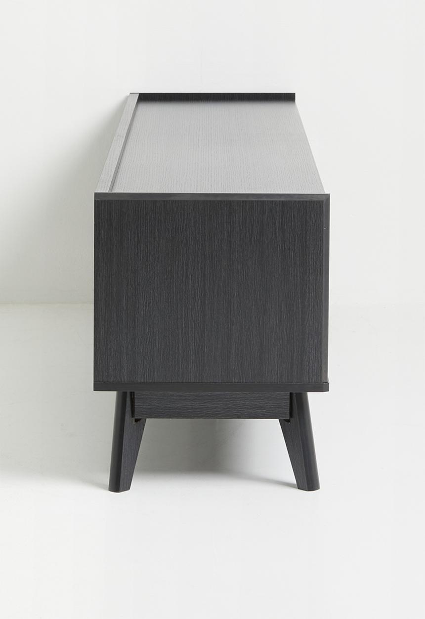 Sixth Floor - Slatted tv unit-black