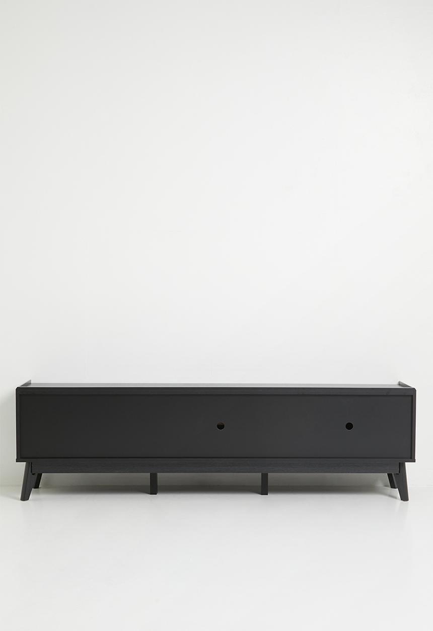 Sixth Floor - Slatted tv unit-black