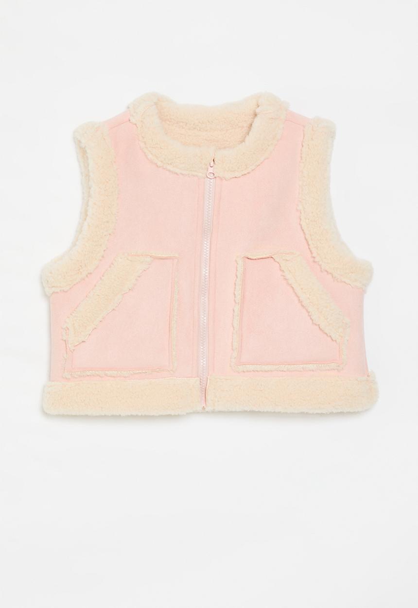 Pop Candy - Shearling lined gilet - pink