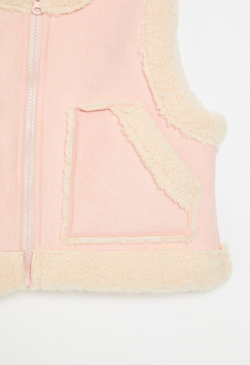 Pop Candy - Shearling lined gilet - pink