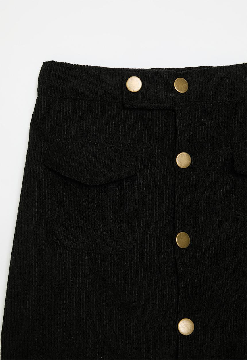Pop Candy - Cord mini skirt - black