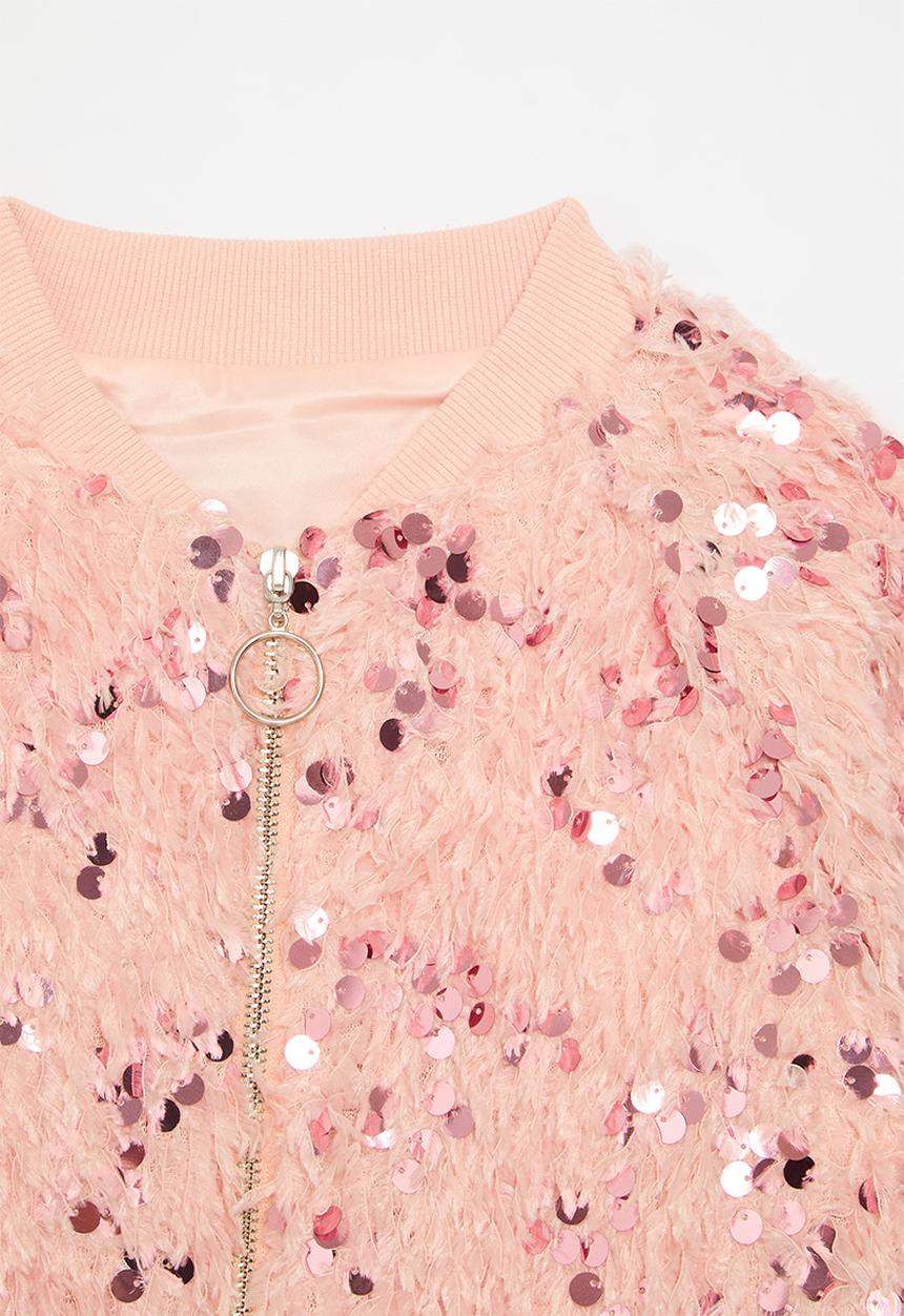 Pop Candy - Sequined bomber jacket - pink