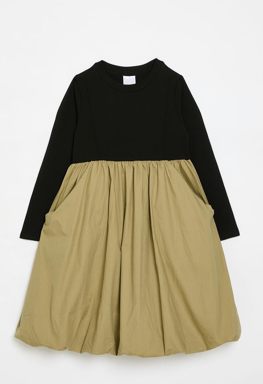 Pop Candy - Combo dress - black & green