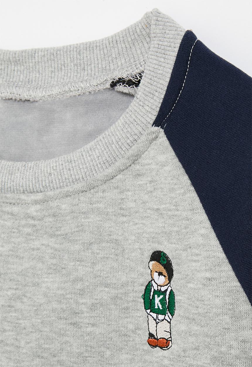 Pop Candy - Reglan sweat top - grey & navy blue