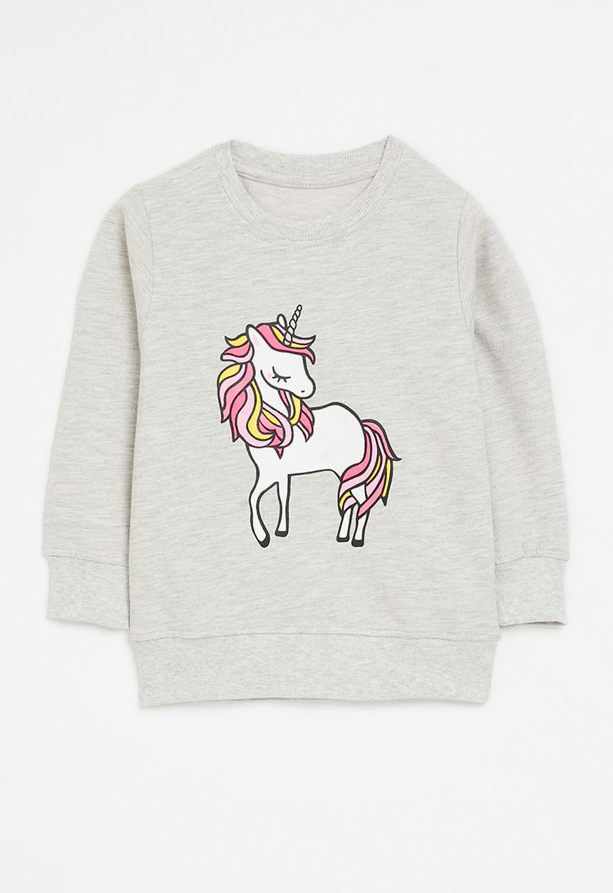 Pop Candy - Printed sweat top -grey