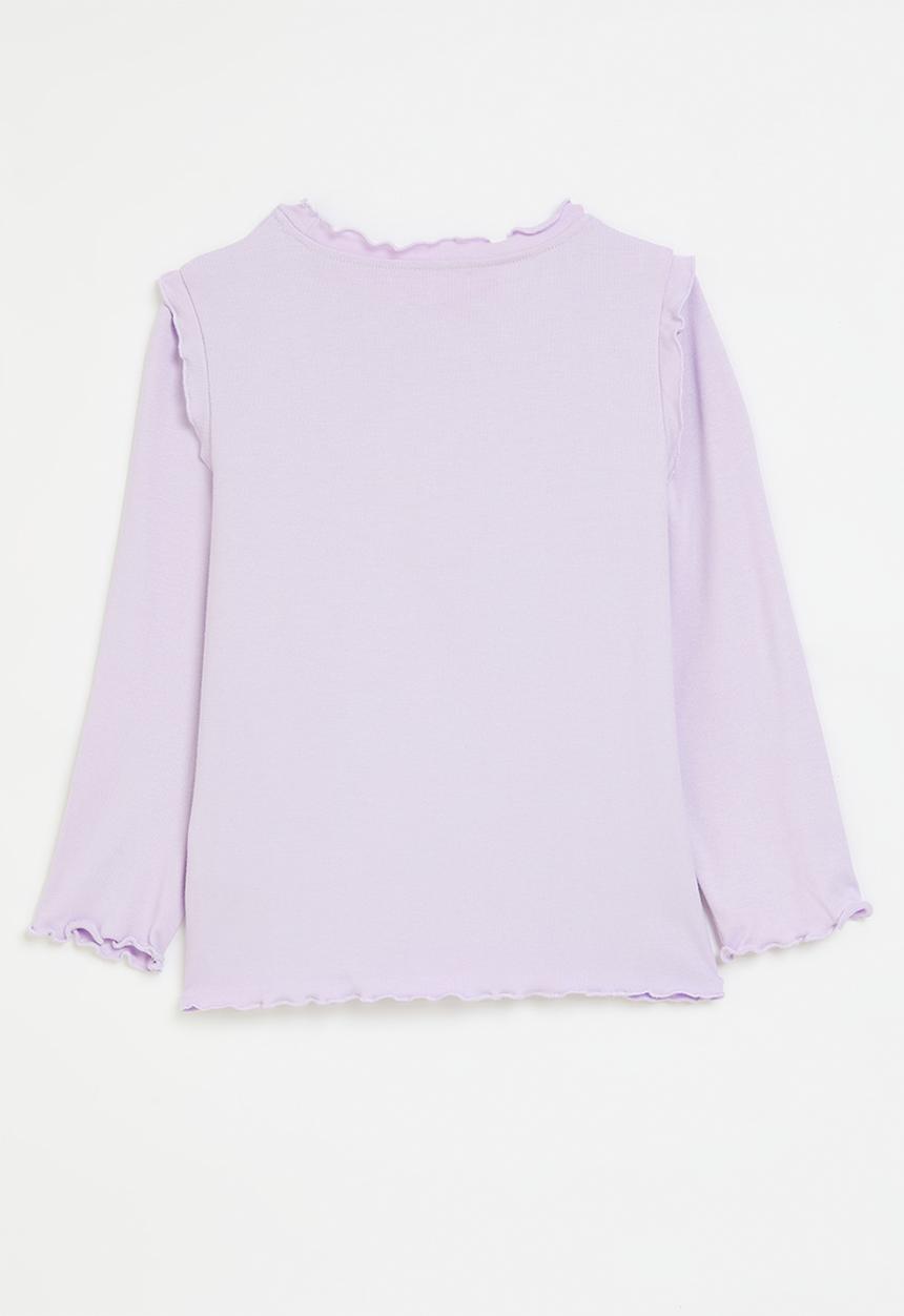 Pop Candy - Frilled long sleeve tee - lilac