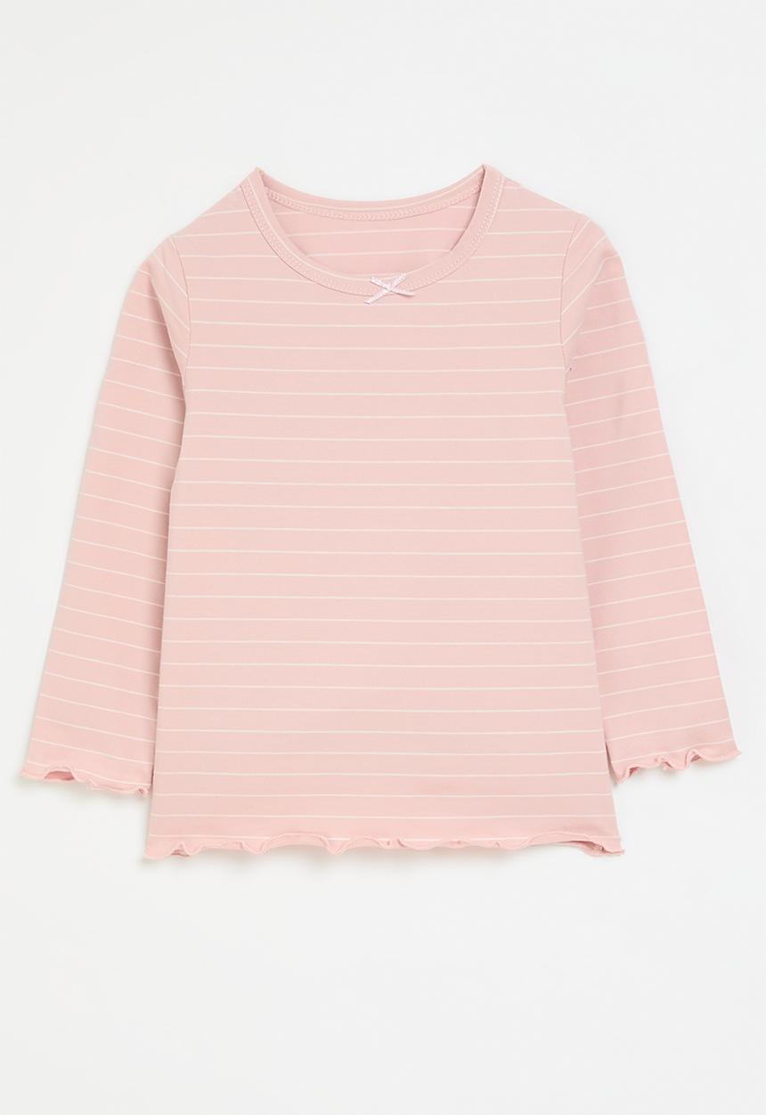 Pop Candy - Striped tee - pink & white