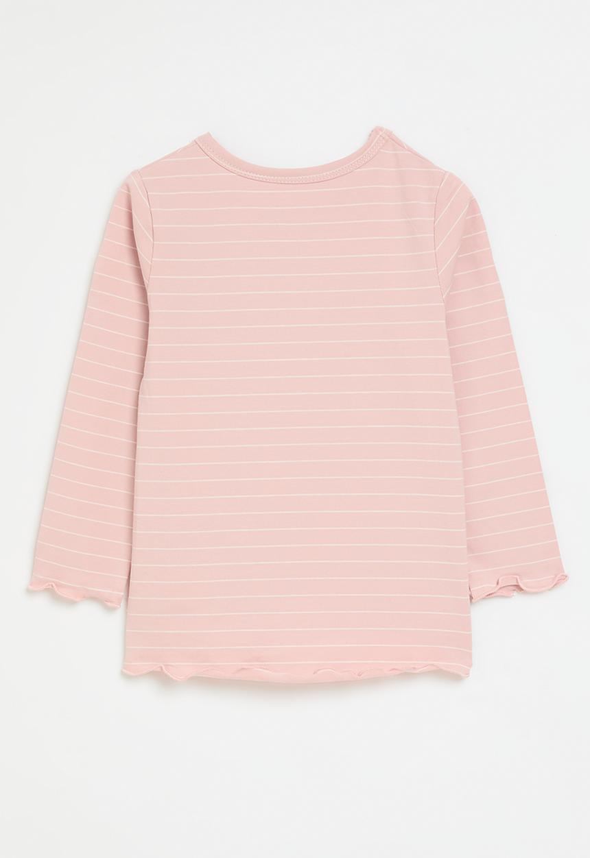 Pop Candy - Striped tee - pink & white