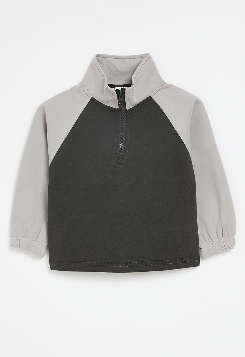 Pop Candy - Raglan fleece jacket- grey